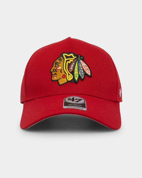 Gorra plana roja snapback de Chicago Blackhawks NHL Sure Shot de 47 Brand