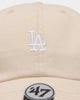 47 Brand Los Angeles Dodgers Base Runner Clean Up Strapback Natural