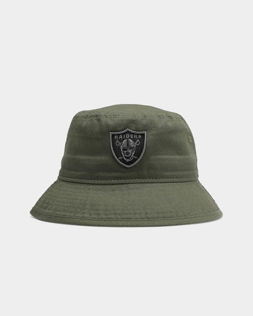 New Era Raiders Bucket Hat Olive/Black