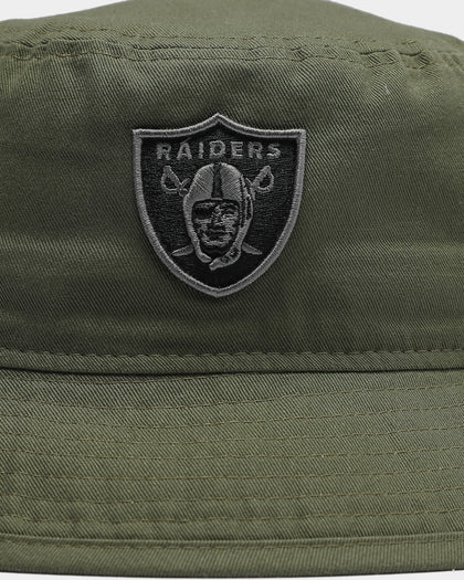 New Era Raiders Bucket Hat Olive/Black