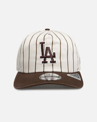 New Era Los Angeles Dodgers 'Washed Stone Walnut' 19TWENTY Snapback Brown Pinstripe