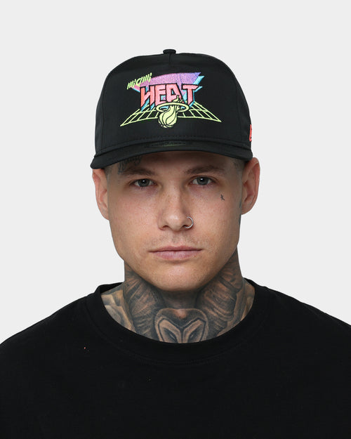 New Era Miami Heat 'Neon Vice Prolight' Old Golfer Snapback Black