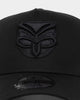 New Era New Zealand Warriors 'Black On Black' 9FORTY A-Frame Snapback Black