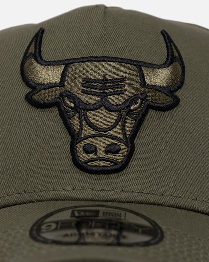 New Era Chicago Bulls 'Olive/Black' 9FORTY A-Frame Snapback Olive/Black