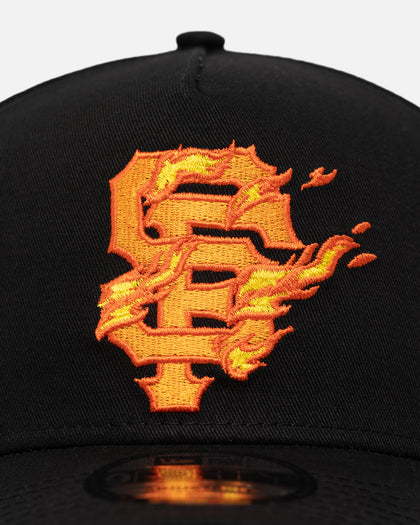 New Era San Francisco Giants 'Black Flame' 9FORTY A-Frame Snapback Black/Flame