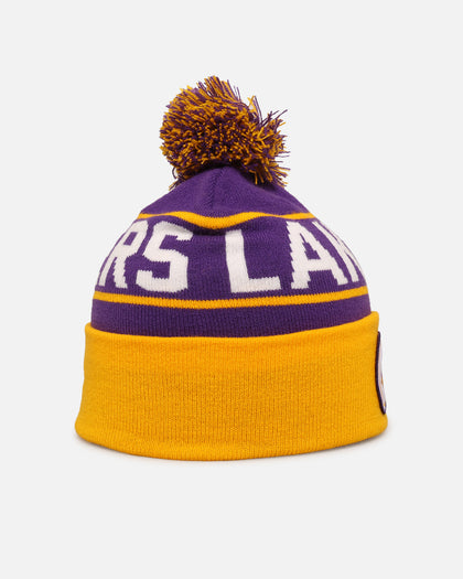 Mitchell & Ness Los Angeles Lakers Team Pom Beanie Purple