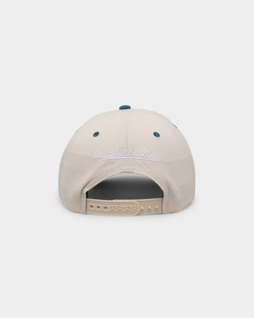 Mitchell & Ness Charlotte Hornets Vintage White Script Wool Snapback Vintage White