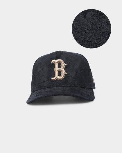 New Era Boston Red Sox 'Black/Tan Suede' 9FORTY K-Frame Strapback