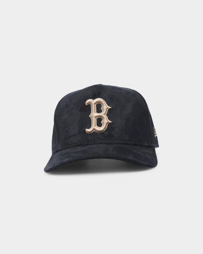 New Era Boston Red Sox 'Black/Tan Suede' 9FORTY K-Frame Strapback
