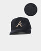 New Era Atlanta Braves 'Black/Tan Suede' 9FORTY K-Frame Strapback