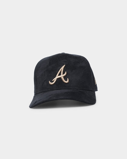 New Era Atlanta Braves 'Black/Tan Suede' 9FORTY K-Frame Strapback