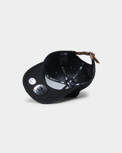 New Era Atlanta Braves 'Black/Tan Suede' 9FORTY K-Frame Strapback