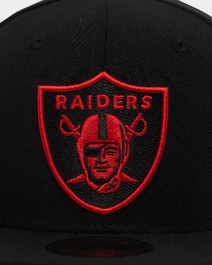 New Era Las Vegas Raiders "Scarlet Bottom" 59FIFTY Fitted Black/Scarlet
