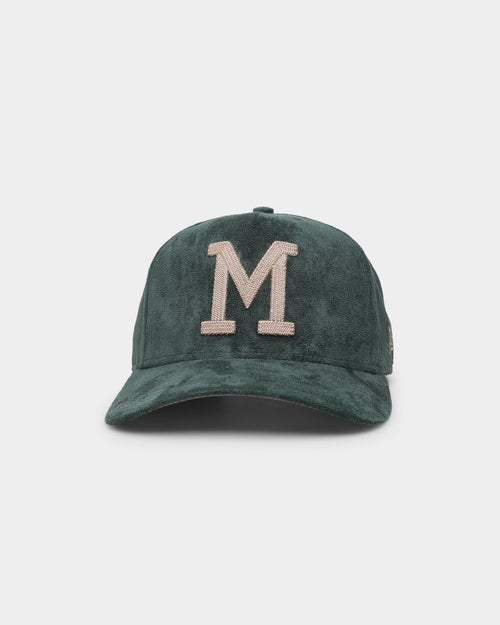 New Era Milwaukee Brewers 'Forest Suede & Camel' 9FORTY K-Frame Strapback Dark Green