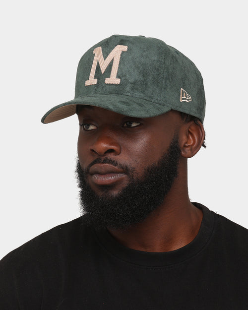 New Era Milwaukee Brewers 'Forest Suede & Camel' 9FORTY K-Frame Strapback Dark Green