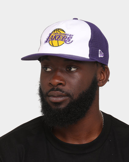 New Era Los Angeles Lakers 'Team Two-Tone' Prolight Old Golfer Trucker Snapback White/OTC