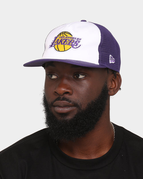 New Era Los Angeles Lakers 'Team Two-Tone' Prolight Old Golfer Trucker Snapback White/OTC