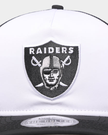 New Era Las Vegas Raiders 'Team Two-Tone' Prolight Old Golfer Trucker Snapback White/OTC