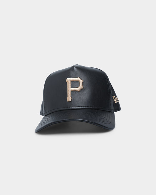 New Era Pittsburgh Pirates "Black Tan PU Leather" 9FORTY K-Frame Snapback Black/Tan