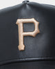 New Era Pittsburgh Pirates "Black Tan PU Leather" 9FORTY K-Frame Snapback Black/Tan