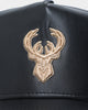 New Era Milwaukee Bucks "Black Tan PU Leather" 9FORTY K-Frame Snapback Black/Tan