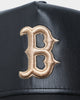 New Era Boston Red Sox "Black Tan PU Leather" 9FORTY K-Frame Snapback Black/Tan