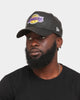 New Era Los Angeles Lakers 'PU Leather' 9FORTY A-Frame Strapback Black Leather