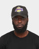 New Era Los Angeles Lakers 'PU Leather' 9FORTY A-Frame Strapback Black Leather