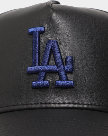 New Era Los Angeles Dodgers 'PU Leather' 9FORTY K-Frame Strapback Black Leather