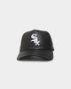 New Era Chicago White Sox 'PU Leather' 9FORTY K-Frame Strapback Black Leather