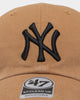 47 Brand New York Yankees '47 Clean Up Strapback Camel