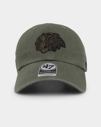 47 Brand Chicago Blackhawks '47 Clean Up Strapback Moss