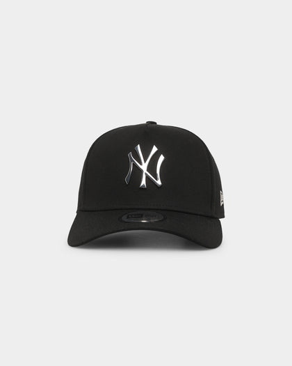 New Era New York Yankees 'Metal Badge' 9FORTY K-Frame Snapback Black/Silver