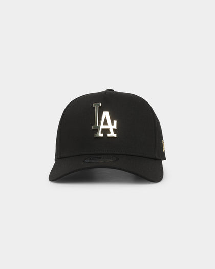 New Era Los Angeles Dodgers 'Metal Badge' 9FORTY K-Frame Snapback Black/Gold Metallic