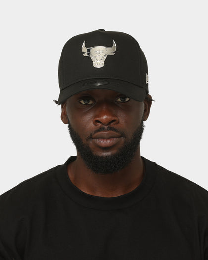 New Era Chicago Bulls 'Metal Badge' 9FORTY K-Frame Snapback Black/Silver