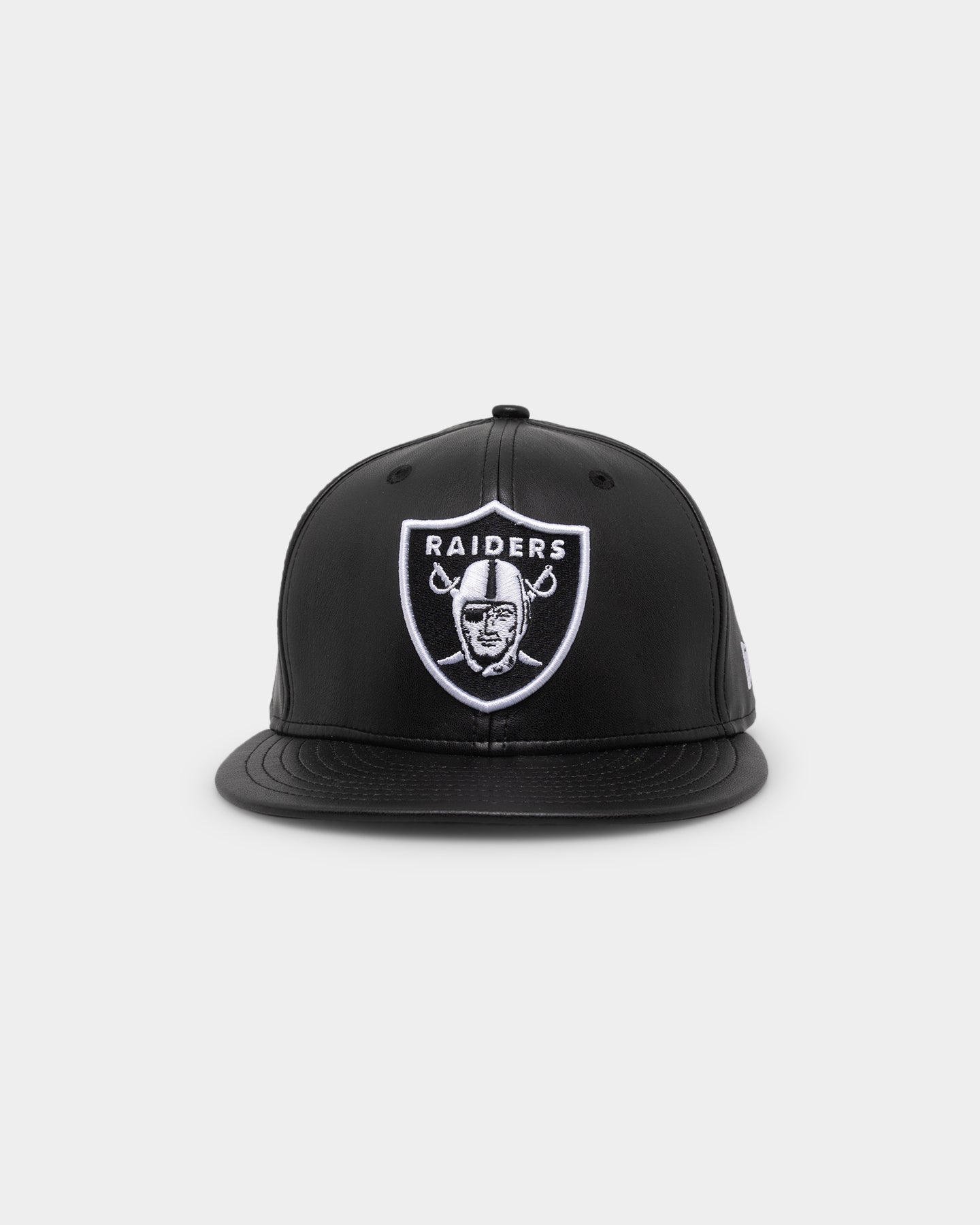 Raiders レザーキャップ 黒 New Era Las Vegas Raiders 'Core PU Leather' 59FIFTY Fitted Black