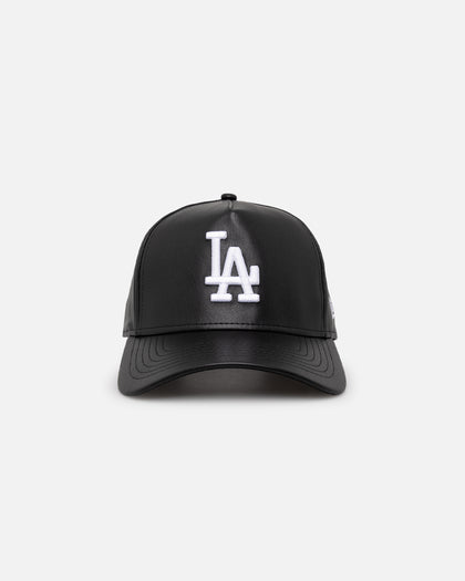 New Era Los Angeles Dodgers 'PU Leather' 9FORTY K-Frame Strapback Black/White