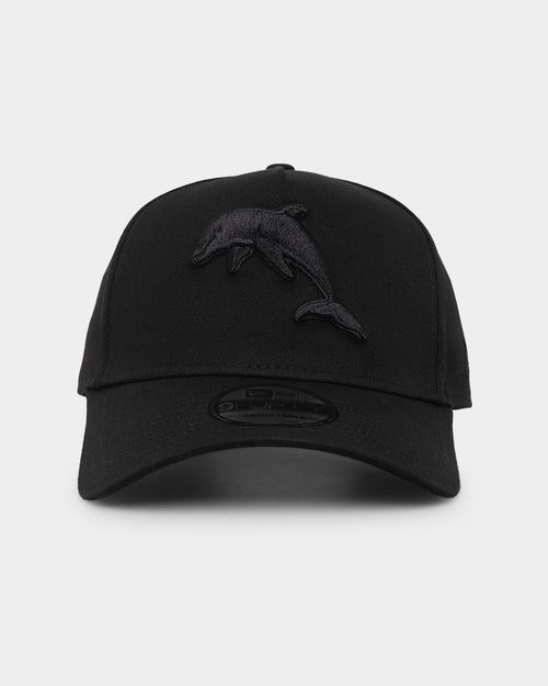 New Era Dolphins 'Black On Black' 9FORTY A-Frame Snapback Black