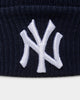 New Era New York Yankees Q223 Seasonal Knitted Beanie Dark Blue