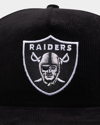 New Era Las Vegas Raiders Corduroy Golfer Snapback Black