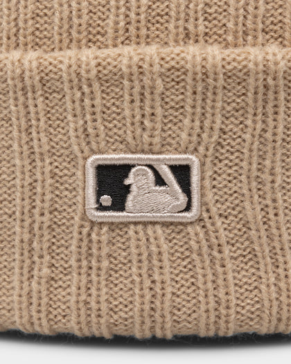 New Era Los Angeles Dodgers Knitted Beanie Light Beige