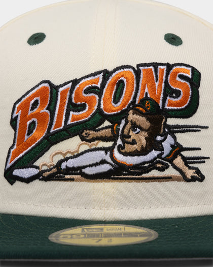New Era Buffalo Bisons 'Rusty Chrome Green' 59FIFTY Fitted White