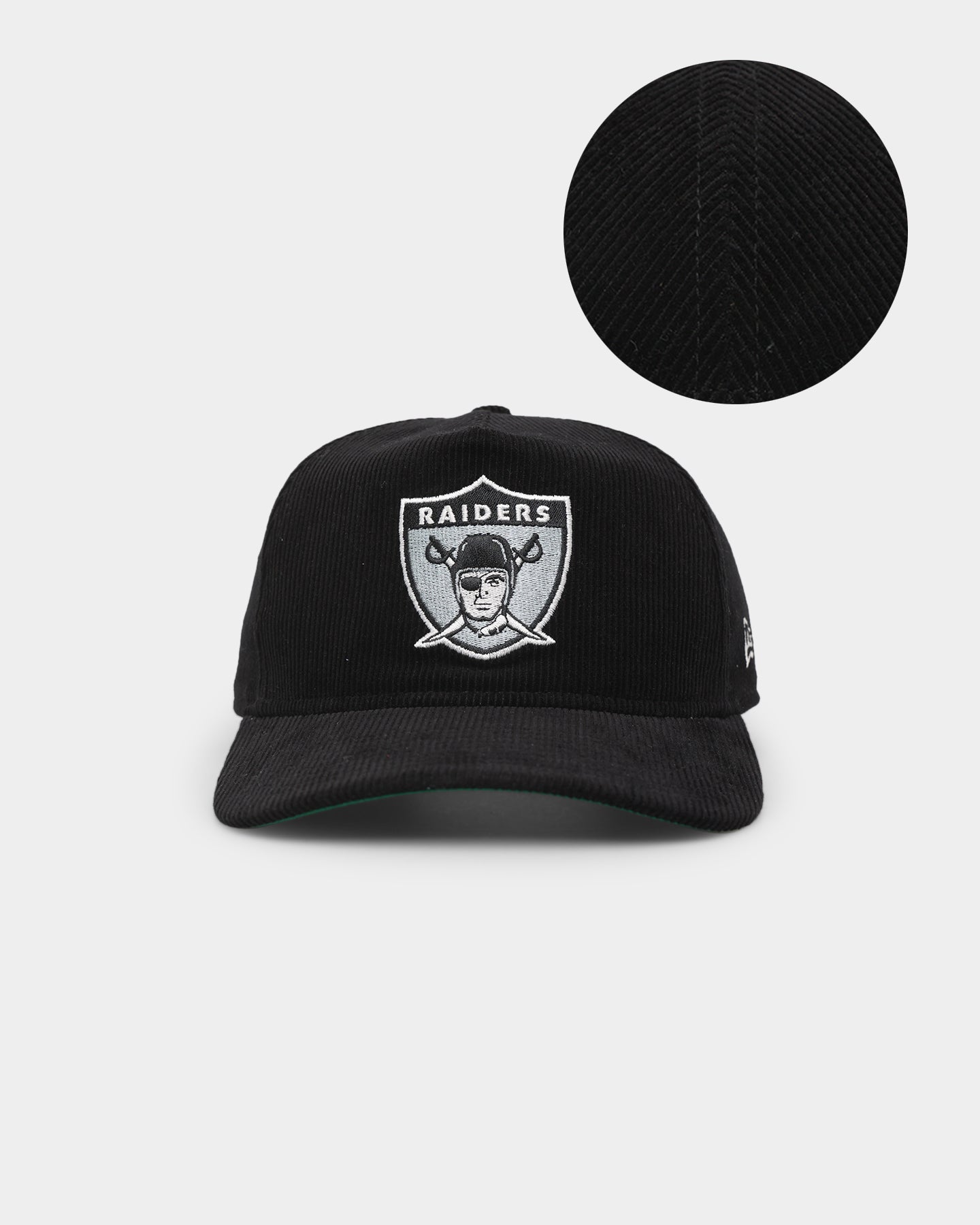 New Era Oakland Raiders 'Throwback Corduroy' Golfer Snapback Black
