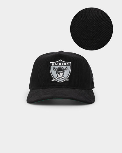 New Era Oakland Raiders 'Throwback Corduroy' Golfer Snapback Black