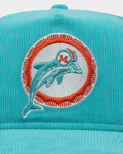 New Era Miami Dolphins 'Throwback Corduroy' Golfer Snapback Turquoise