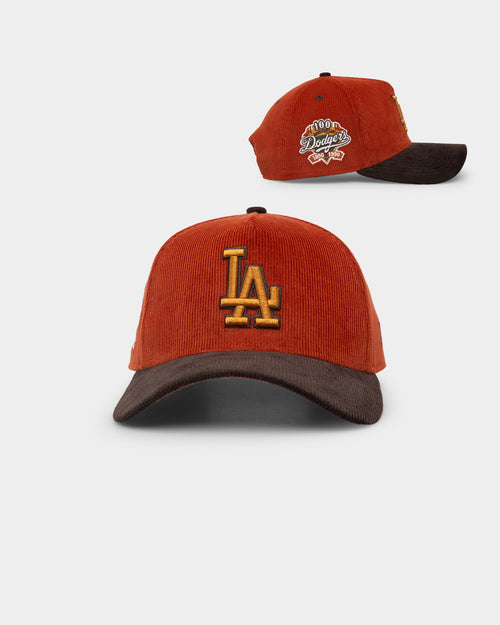 New Era Los Angeles Dodgers 'Pumpkin Spice Corduroy' 9FORTY A-Frame Snapback Copper/Brown
