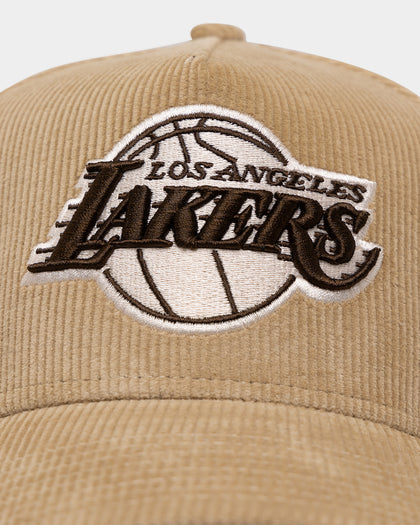 New Era Los Angeles Lakers 'Brown Camel Corduroy' 9FORTY A-Frame Snapback Camel