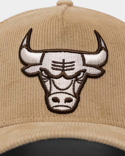 New Era Chicago Bulls 'Brown Camel Corduroy' 9FORTY A-Frame Snapback Camel