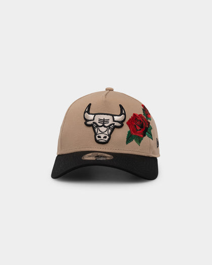 New Era Kids' Chicago Bulls 'Tumbleweed Roses' 9FORTY A-Frame Snapback Camel/Black/Stone