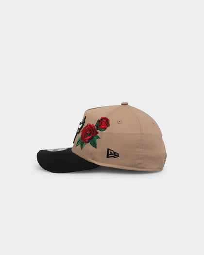 New Era Kids' Chicago Bulls 'Tumbleweed Roses' 9FORTY A-Frame Snapback Camel/Black/Stone